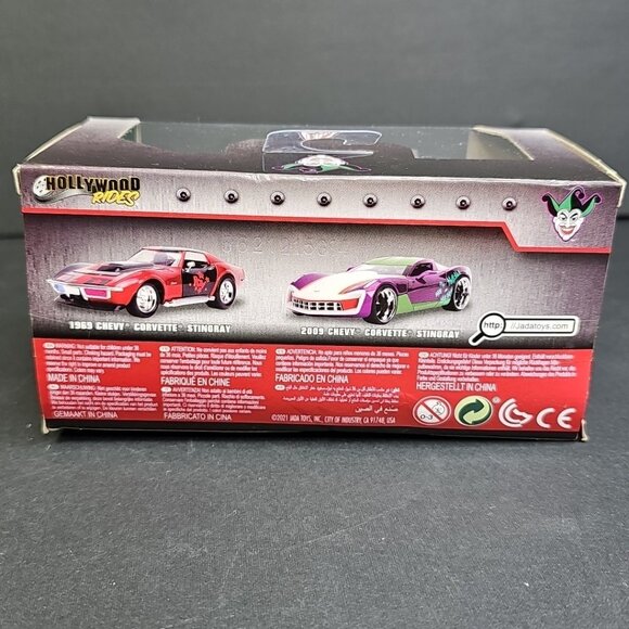 Jada 1/32 Joker 2009 Chevy Corvette Stingray Batman DC Comics Diecast CN - Picture 12 of 14